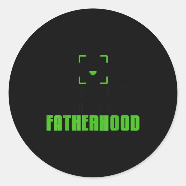 Achievement Unlocked Fatherhood Gamer Video Games  Runder Aufkleber (Vorderseite)