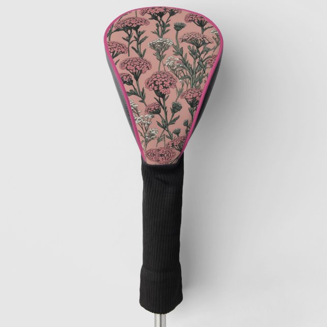 Achillea Desert Eve Deep Rose Muster Golf Headcover (Vorderseite)