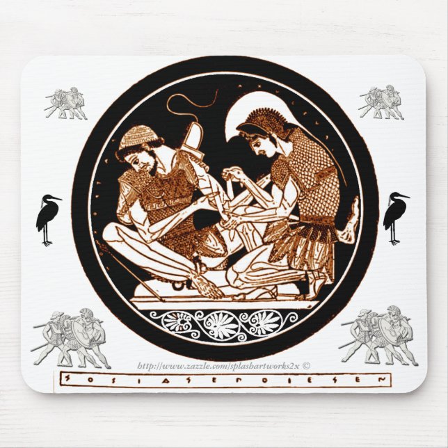 Achilles bandaging Patroclus-Maus-Pad Mousepad (Vorne)