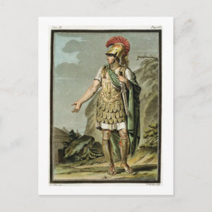 Achilles in der Rüstung, Kostüm für "Iphigenia in  Postkarte