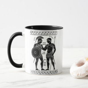 Achilles & Patroclus: Antike griechische Quee Kuns Tasse