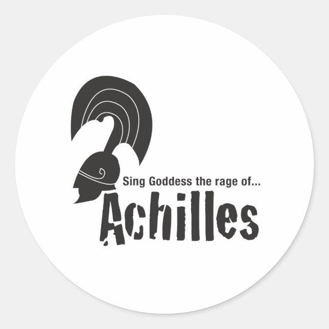 Achilles Runder Aufkleber (Vorderseite)