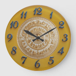 Achilles Schild Zitrone Zifferblatt Größere runde Große Wanduhr