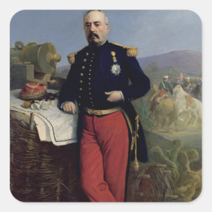 Achilleus Bazaine 1867 Quadratischer Aufkleber
