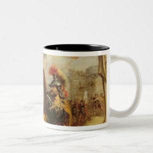 Achilleus, der Hector, 1630-32 besiegt Zweifarbige Tasse