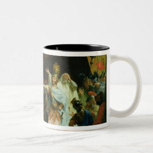 Achilleus hat eine Debatte mit Agamemnon, 1776 Zweifarbige Tasse
