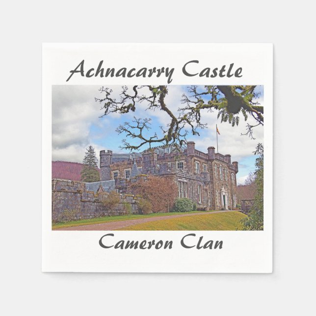 Achnacarry Castle - Cameron Clan Serviette (Vorderseite)