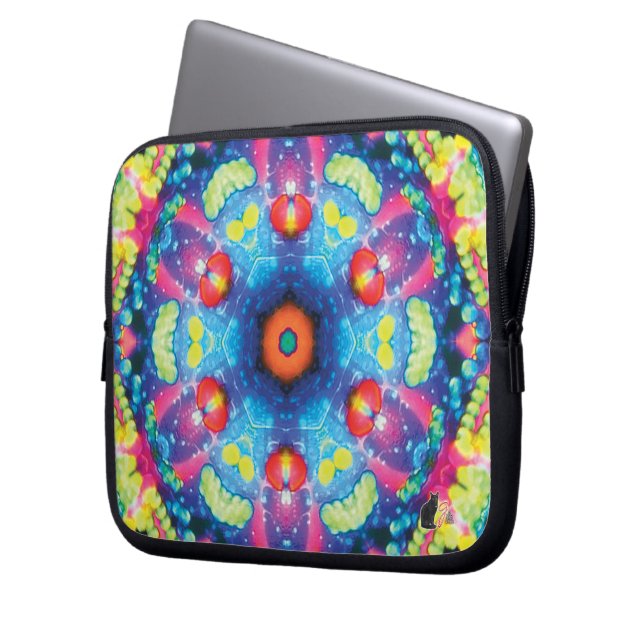 Achse Kaleidoskop Laptopschutzhülle (Vorderseite Links)