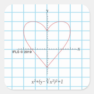 Achsenherz Quadratischer Aufkleber