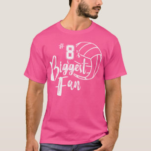 Acht 8's Größte Fan Volleyball Mama Volleyball Da T-Shirt