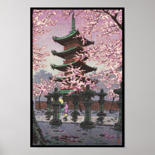 Acht Ansichten von Tokio Ueno Toshogu-Schrein Kasa Poster