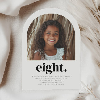 Acht Arch Foto Geburtstag Einladung