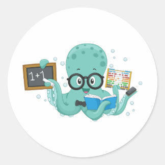 Acht-Arme-Wunder: Octo-Stick Collection Runder Aufkleber