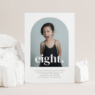 Acht Arted Foto Geburtstag Einladung