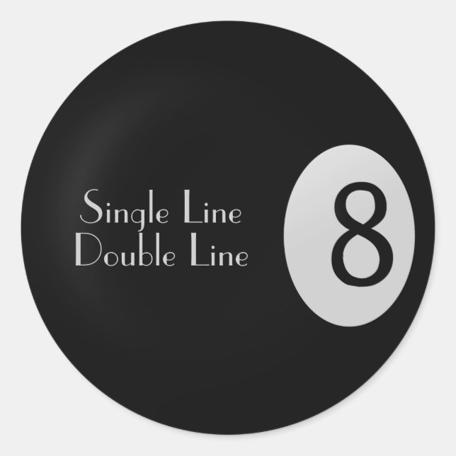 Acht Ball Billiards - Aufkleber für den Sportnamen (Vorderseite)