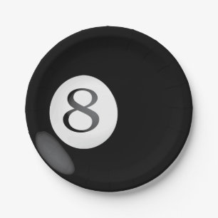 Acht Ball-PapierTeller Pappteller