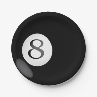 Acht Ball-PapierTeller Pappteller