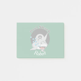 Acht Ball-Pool-Haifisch-Logo mit Namen Post-it Klebezettel