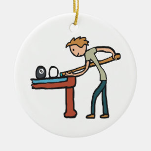 Acht Ball Pool Keramik Ornament