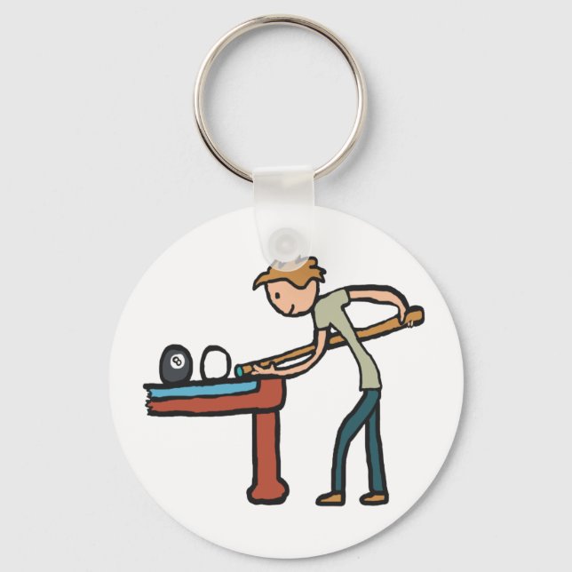 Acht Ball Pool Schlüsselanhänger (Vorderseite)