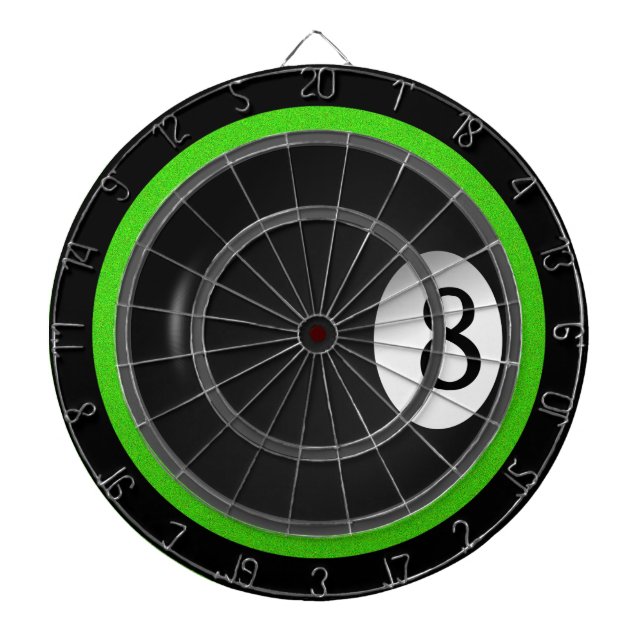 Acht Ball Regulation Dart Board Dartscheibe (vorne)