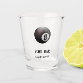 Acht Ballbecken Bar weiß Schnapsglas