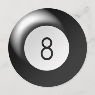 Acht Balpoolthema-Kreis-Party Einladungen