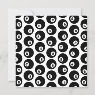 Acht Billard-Billard-Muster CUSTOM-FARBE Einladung