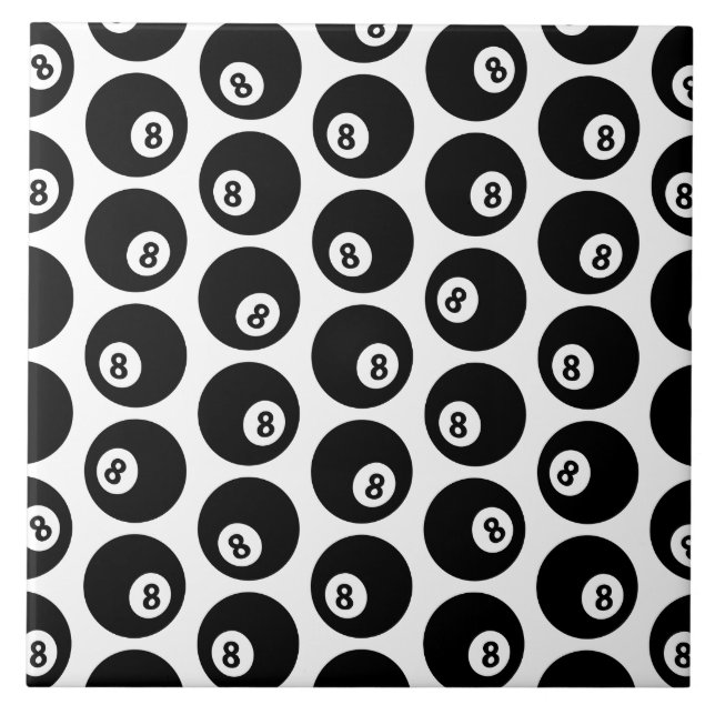 Acht Billard-Billard-Muster CUSTOM-FARBE Fliese (Vorderseite)