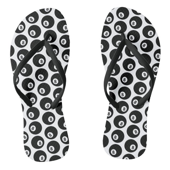 Acht Billard-Billard-Muster CUSTOM-FARBE Flip Flops (Fußbett)