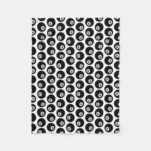 Acht Billard Billard Pool Muster CUSTOM FARBE Fleecedecke (Vorderseite)