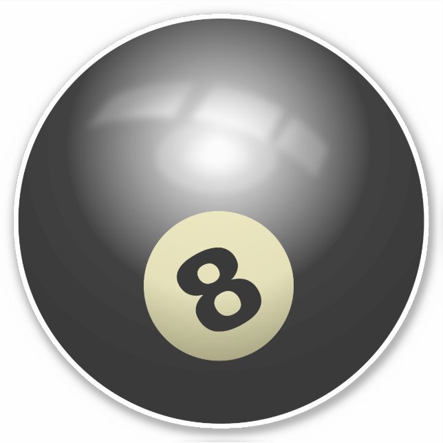 Acht Billiard Balls Aufkleber (Vorderseite)