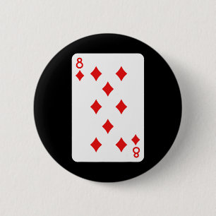 Acht Diamanten spielen Halloween-Kostüme auf Karte Button