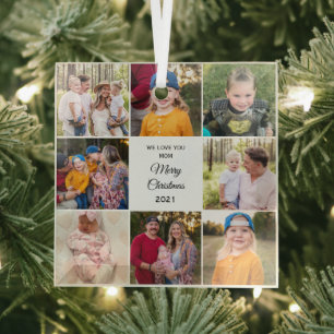 Acht Foto Wir Liebe Sie Mama Weihnachten Keramik O Ornament Aus Glas