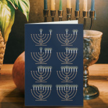 Acht Hanukkah Nights - Urlaubskarte