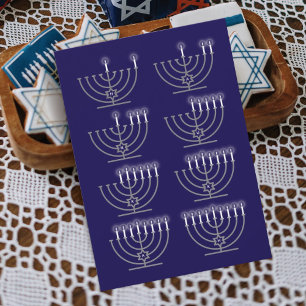 Acht Hanukkah Nights - Urlaubskarte Feiertagskarte