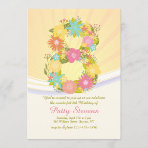 Acht ist ein wunderbarer Geburtstag Einladung