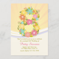 Acht ist eine wunderbare Einladung zum Geburtstag