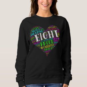 Acht Jahre alt 8. Geburtstag Herztypografie Sweatshirt