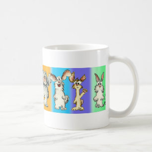 Acht Kaninchen-dumme Cartoon-Häschen-Kaffee-Tasse Tasse