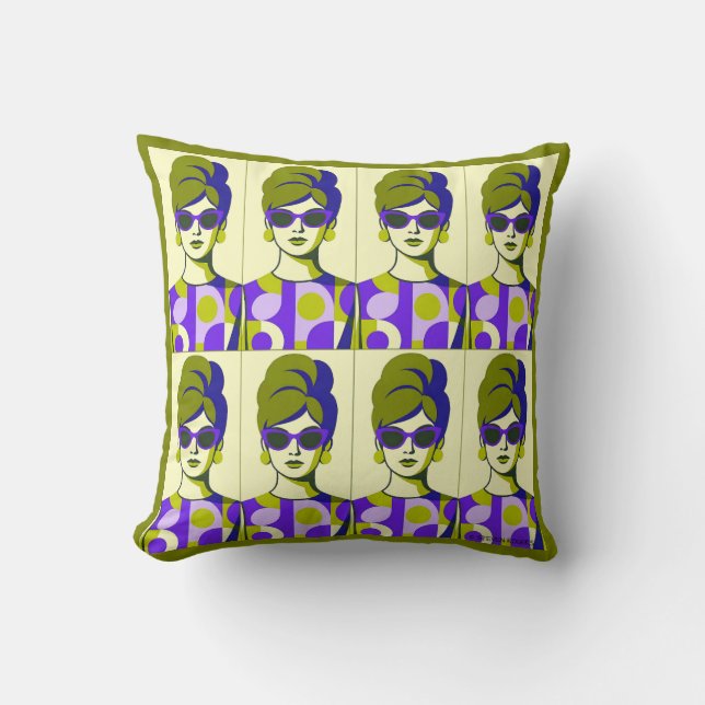 Acht kühne Schattierungen. 16 x 16 Zoll Kissen (Vorderseite)