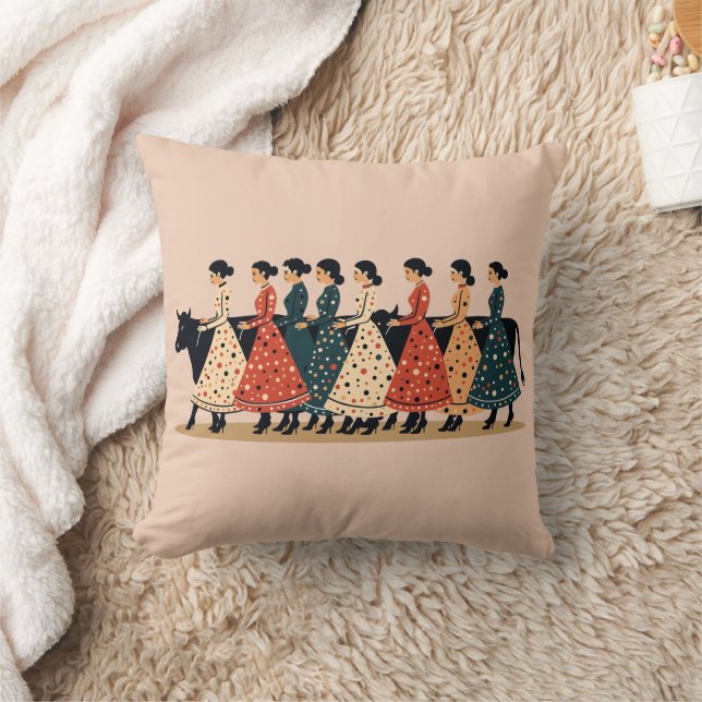 Acht Mädchen haben einen Milchschnitt-out-Stift 1 Kissen (Decke)