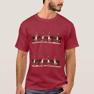 Acht Mädchen haben einen Milchschnitt-out-Stift 4 T-Shirt
