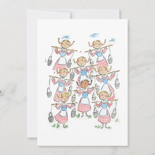 Acht Maid a Milk Einladung (Vorderseite)