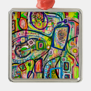 Acht Martinis Ornament Aus Metall