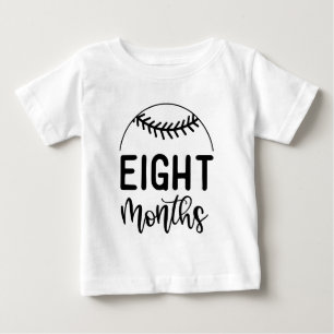 Acht Monate Baseball Baby Milestone - T-shirt