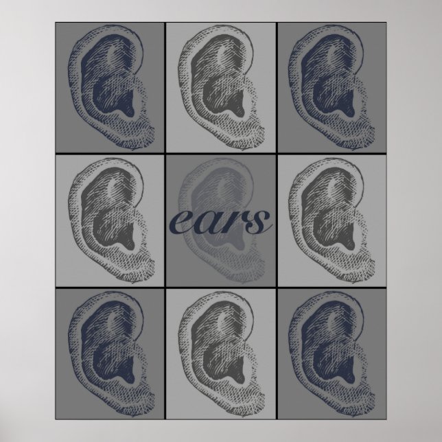 Acht Ohren Grafik Poster (Vorne)