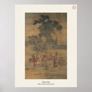 Acht Reiter auf einem Frühlingsausflug - Zhao Yan Poster