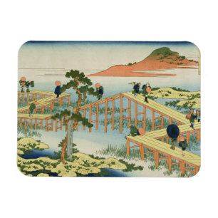 Acht-teilige Brücke, Provinz Mucawa, Japan, c.18 Magnet