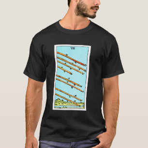 Acht Wands Vintager Tarot Card Rider Waite Dec T-Shirt